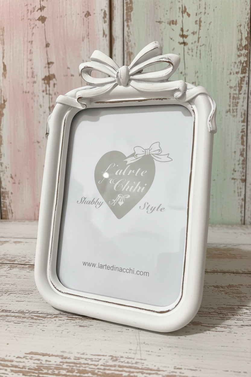 Portafoto fiocco bianco Lk205