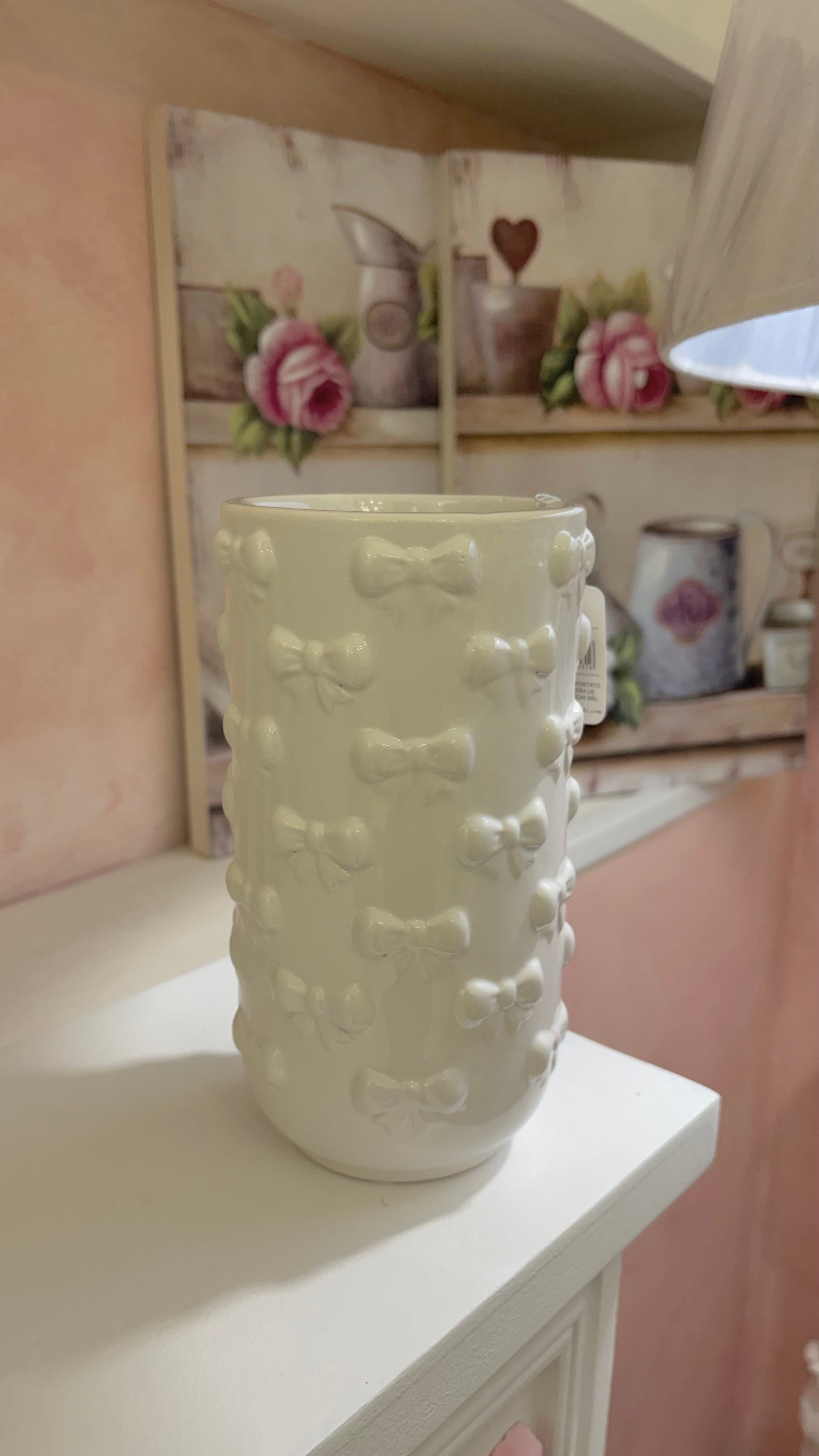 Vaso in ceramica fiocco