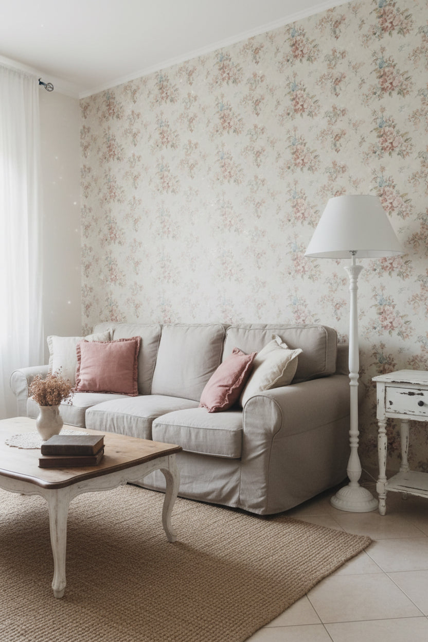 Lampada da terra shabby