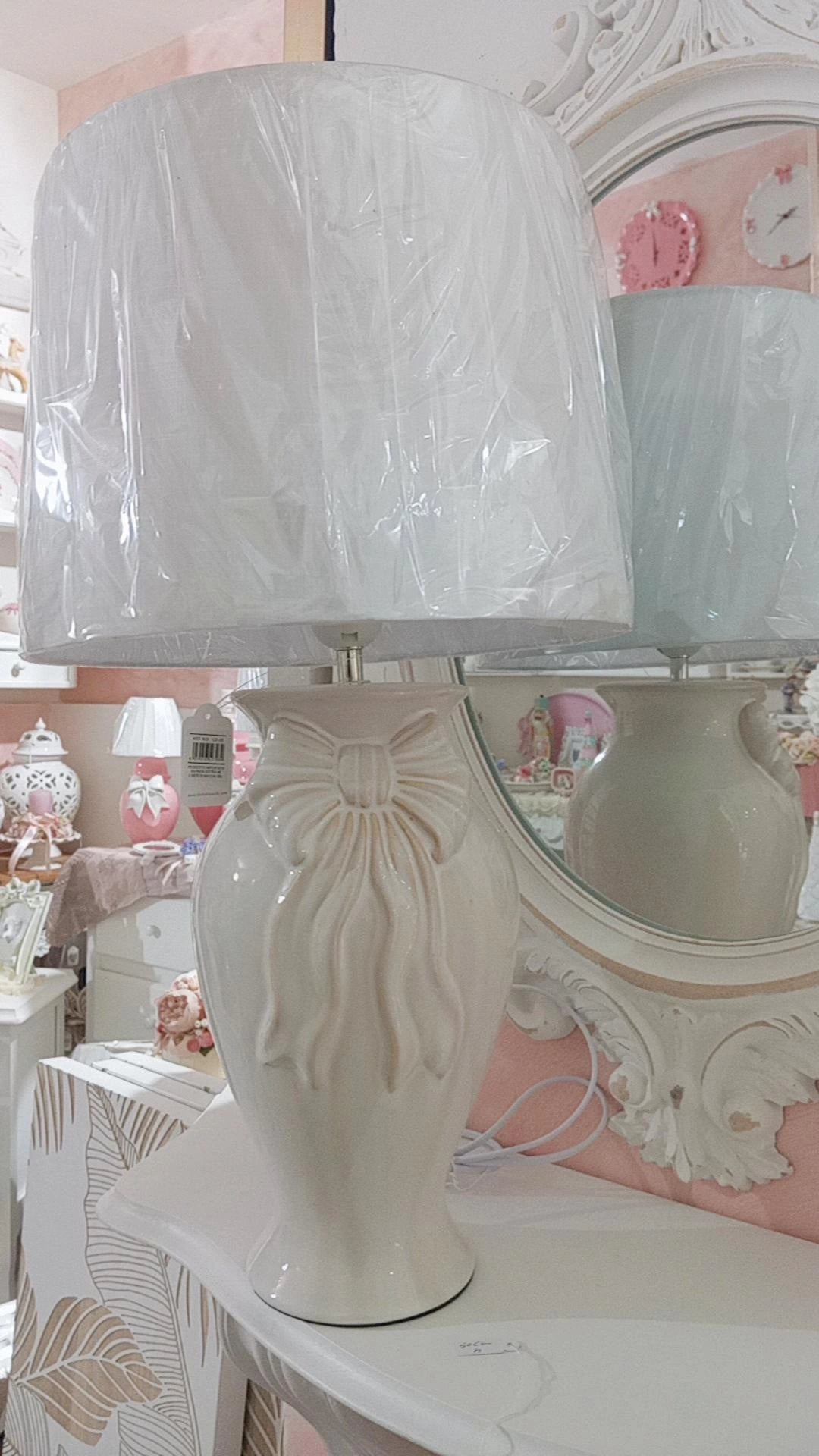 Lume fiocco in ceramica